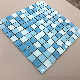 Free Sample Blue Mix Swimming Pool Mosaic Tiles Porcelain Iridescent 3D Mosaic Crystal Blue Ceramic Tiles Mosaic manufacturer