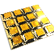  Stainless Steel Mix 3D Golden Glass Mosaic Tiles for TV Background, Wall Decoration