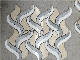 Thassos White Mix Yellow/Black/Grey Marble Waterjet Mosaic Tile for Home Decorations