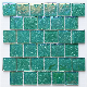  Green Iridescent Surface  Shining Swimming Pool Tile Glass Mosaic