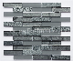  New Design Dark Grey Metallic Glass Mosaic Marble Tile for Backsplash Wall Tile Sample Customization