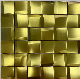  Golden Shinning &Matt Stainless Steel Metal Mosaic Tile