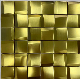 Golden Shinning &Matt Stainless Steel Metal Mosaic Tile