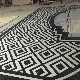 Natural Stone Mosaic Pattern, Pattern Mosaic Border Medallion/Stone Parquet with Metal Inlay