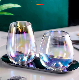 Wholesale Ins Popular Unique Iridescent Mountain Egg Water Drinking Glass Cup Stemless Wine Glass for Juice White Red Wine manufacturer