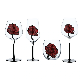 Customize Creative Rose Imprinted Wine Glass Stemmed Red Wine Glasses Set Household Goblet White Burgundy Wine Whiskey Glass