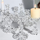 Glass Candle Holder European and American Crystal Retro Candle Holder Dinner Decoration