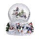 Customized Resin Music Box Crystal Ball Snow Globe Glass Lights Water Globe Christmas Gift & Decoration