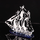  Crystal Boat Model Glass Sailing Boat Figurine Crystal Sailing