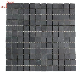 Anti-Slip Square Black Slate Mosaic for Bathroom Washing Room Design manufacturer