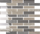  Strip Brick Gray Glass Crystal Mosaic Tile
