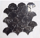  Irregular Shap Dark Emperador Mosaic Fish Scale / Diamond Mosaic Tile for Floor