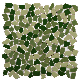 Green Tile Home Decor Wall Panel Irregular Ceramic Pebble Mosaic manufacturer