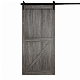 Wholesale Price Interior MDF Sliding Barn Door Flat Panel Doors with Black Coating Hardware for Room