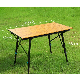  Adjustable Bamboo Folding Table Height Wood Metal BBQ Picnic Table Outdoor Furniture Bl20034