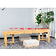 Modern Bamboo Coffee Tea Table Home Furniture Long Rectangle 2 Sit on Line