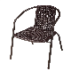  Modern Garden Outdoor Furniture PP Plastic Rattan Stackable Chairs