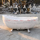 Blve Bathroom Luxury Natural Stone Home Bath Tub White Solid Marble Freestanding Bathtub