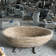 Oval Travertine Bathtub for Home Hotel Bathroom manufacturer