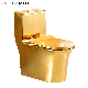 Ortonbath Golden Color Modern Bathroom Sanitary Ware Luxury Wc Toilet Bowl and Pedestal Basin Sink Ceramic Gold Toilet Set