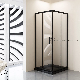 Black Aluminium Square Glass Shower Room Shower Enclosure Square Shower Glass Door