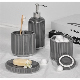 Hot Selling Liquid Dispenser Soap Dish Decorative Resin Bathroom Accessories Set manufacturer