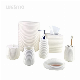  White Polyresin Bathroom Accessories Set