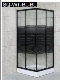 2023 Black Frame Tempered Glass Shower Room Shower Enclosure with Lines