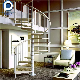  Prima Ace Staircase Modern with Glass Railing Hotel Indoor Carbon Steel Stringer Spiral Stairs