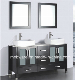 Wooden Solid Wood Bathroom Cabinets Double Sink Sanitary Ware