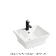 China Manufactory White Color Ceramic Art Hand Wash Basin Bathroom Square Glossy White Ceramic Sinks Art Basin Sanitary Ware manufacturer