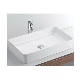 Factory OEM Service Accept Wholesale Price Rectangular Shape White Lavatory Wash Basin Ceram Basin manufacturer