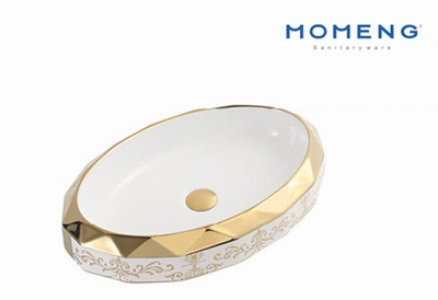 Factory Wholesale Price Oval Shape White Lavatory Wash Basin Ceram Basin