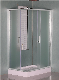  Factory Bathroom Matt Black Aluminium Square Pear Glass Shower Enclosure