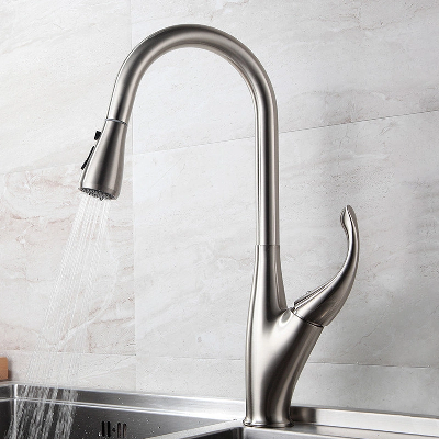 kitchen Mixers Hot and Cold Water Pull-out Spray Faucet Rotated Single Handle