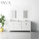 Vama 72 Inch American Style High Quality Solid Wood White Painting Bathroom Vanity Cabinet with Double Sinks A220872wh