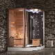 Hotaqi Wooden Dry Wet Steam Sauna Room Combined with Bath Shower System