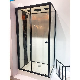  Modern Bath Room Black and White Color 80X120 Rectangular Portable Shower Room