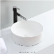 Round Shape White Basin Above Counter Vitreous China Cabinet Ceramic Vessel Sink A Grade Lavatory Tabletop Porcelain Art Wash Basin manufacturer