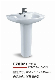  Wc Lavatory Ceramic Handmade New Design White Oval Porcelain Cabinet Bathroom Back-to-Wall Pedestal Sink Freestanding Wash Basin