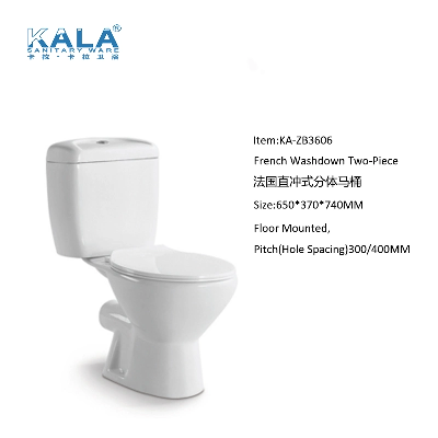 French Washdown One-Piece Porcelain Toilet Sanitary Ware Foshan Factory Pirce