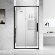  Shower Screen Framed Matt-Black Hardware Glass Shower Enclosure Door