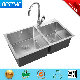  Guangdong Supplier Hand Make Kitchen Sink SS304 Stainless Steel Kitchen Sanitary Ware (BS-310R)