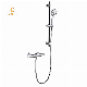 European Chrome Thermostatic Bathroom Shower Faucet Sanitary Ware with Sliding Bar