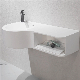 Contemporary Bathroom Wall-Hung Rectangular Wash Basin Sink in Solid Surface Artificial Stone with Matte or Gloss Finish