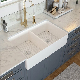 New Style Modern Kitchen Sink Bathroom White Ceramic Rectangular Wash Basin manufacturer