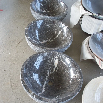 Natural Granite Marble Stone Vessel Wash Sink Basin for Supermarket