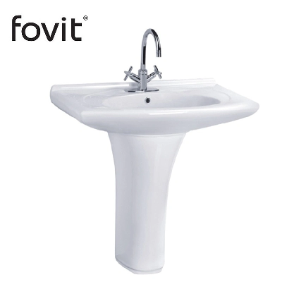 Popular Design Sanitary Ware for Two Piece Bathroom Ceramic Face Washing Basin