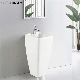 Ortonbath Art Designer Square Bowl Middle East Bathroom Ceramic Floor Standing Pedestal Vanity Wash Basin Price