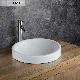 Ortonbath Countertop Bathroom Vanity Wash Basin White Hand Wash Basin Semi Recessed Ceramic Vanity Countertop Sink Hair Wash Basin Otm7067b